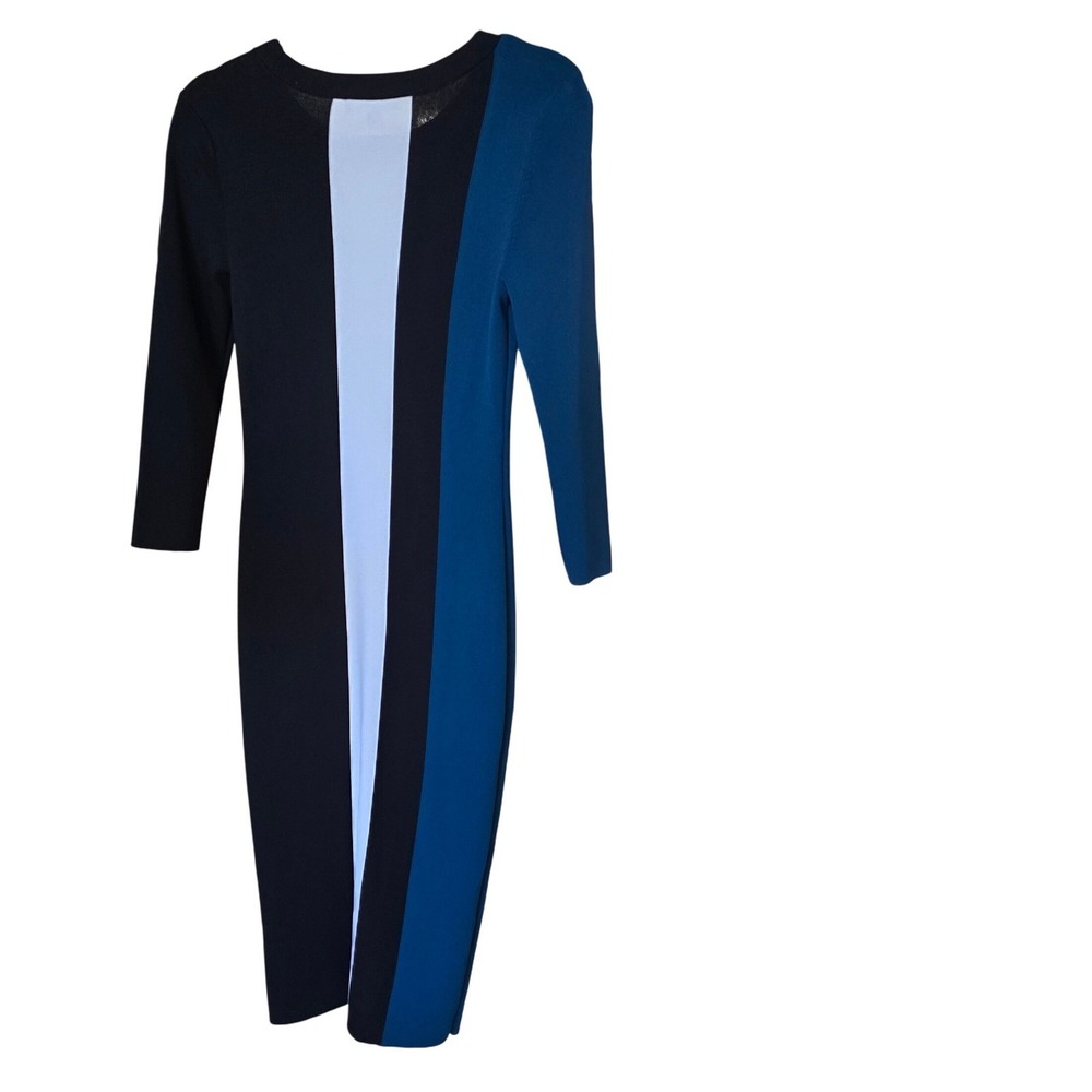 INC International Concepts Women's Color Block 3/4 Sleeve Knit Dress